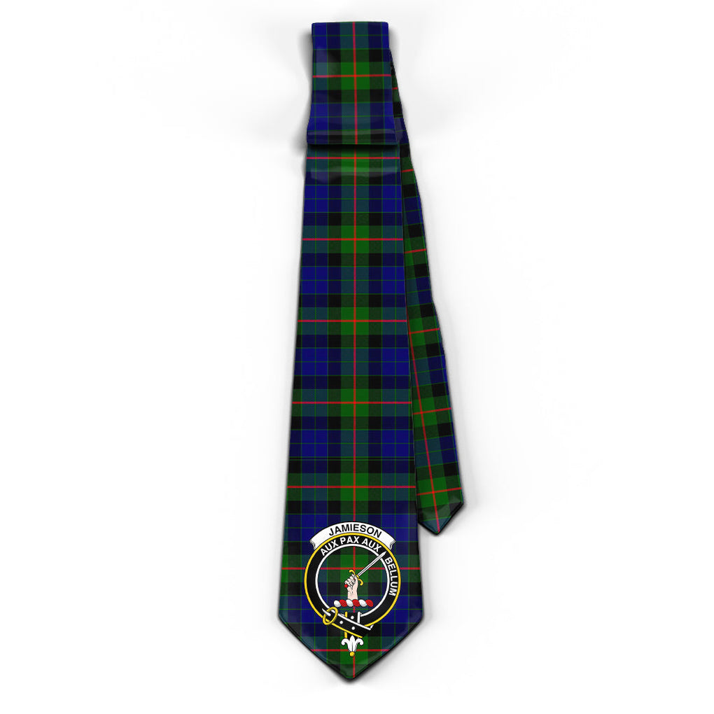 Jamieson Tartan Classic Necktie with Family Crest - Tartan Vibes Clothing