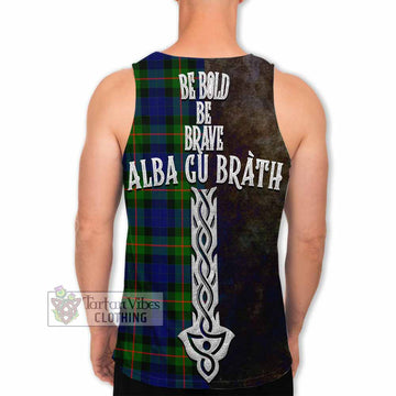 Jamieson Tartan Family Crest Men's Tank Top Alba Gu Brath Be Brave Lion Ancient Style - Tartan Vibes Clothing