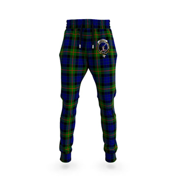 Jamieson Tartan Joggers Pants with Family Crest