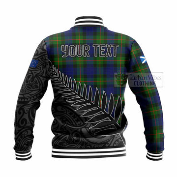 Jamieson Crest Tartan Baseball Jacket with New Zealand Silver Fern Half Style