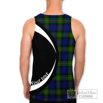 Jamieson Tartan Men's Tank Top with Family Crest Circle Style