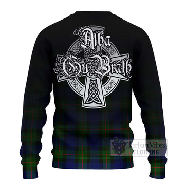 Jamieson Tartan Ugly Sweater Featuring Alba Gu Brath Family Crest Celtic Inspired