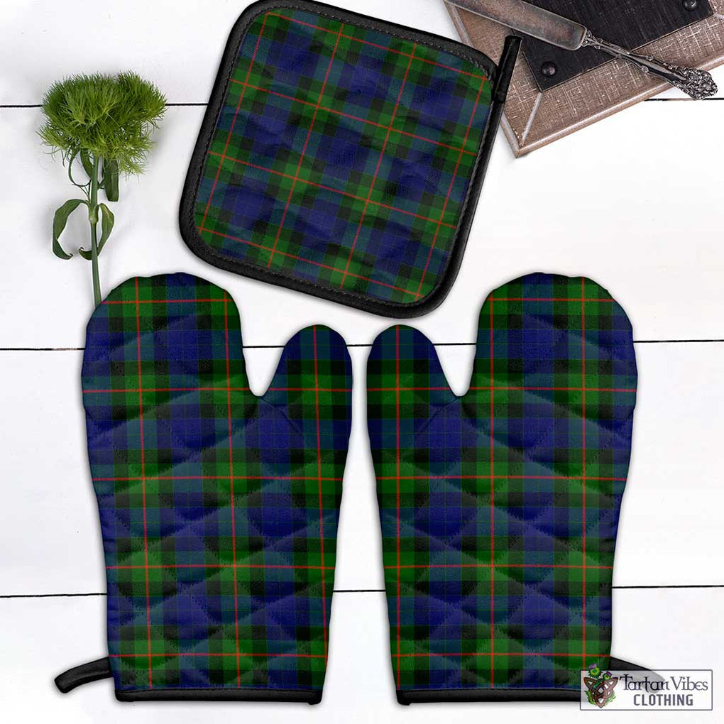 Jamieson Tartan Combo Oven Mitt & Pot-Holder Combo 1 Oven Mitt & 1 Pot-Holder Black - Tartan Vibes Clothing