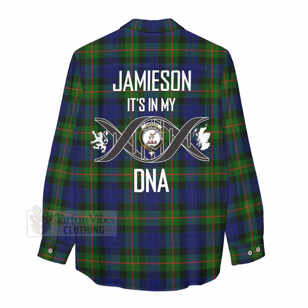 Tartan Vibes Clothing Jamieson Tartan Women's Casual Shirt with Family Crest DNA In Me Style