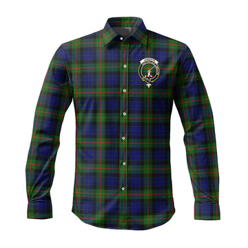 Jamieson Tartan Long Sleeve Button Up Shirt with Family Crest