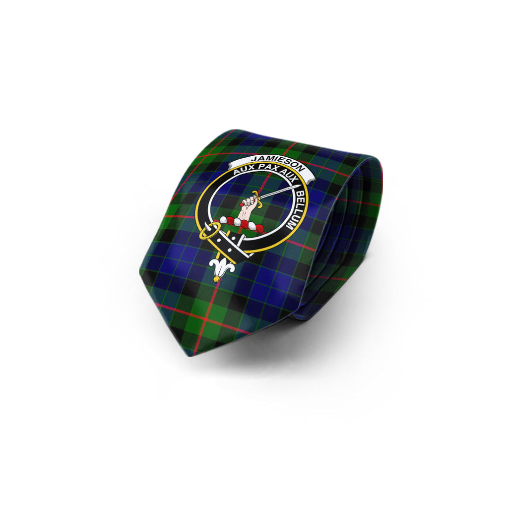 Jamieson Tartan Classic Necktie with Family Crest - Tartan Vibes Clothing