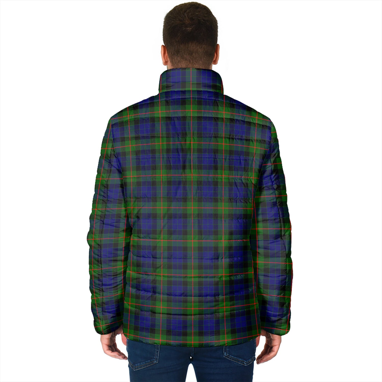 Jamieson Tartan Padded Jacket with Family Crest - Tartan Vibes Clothing