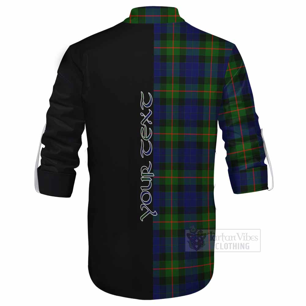 Tartan Vibes Clothing Jamieson Tartan Ghillie Kilt Shirt with Family Crest and Half Of Me Style