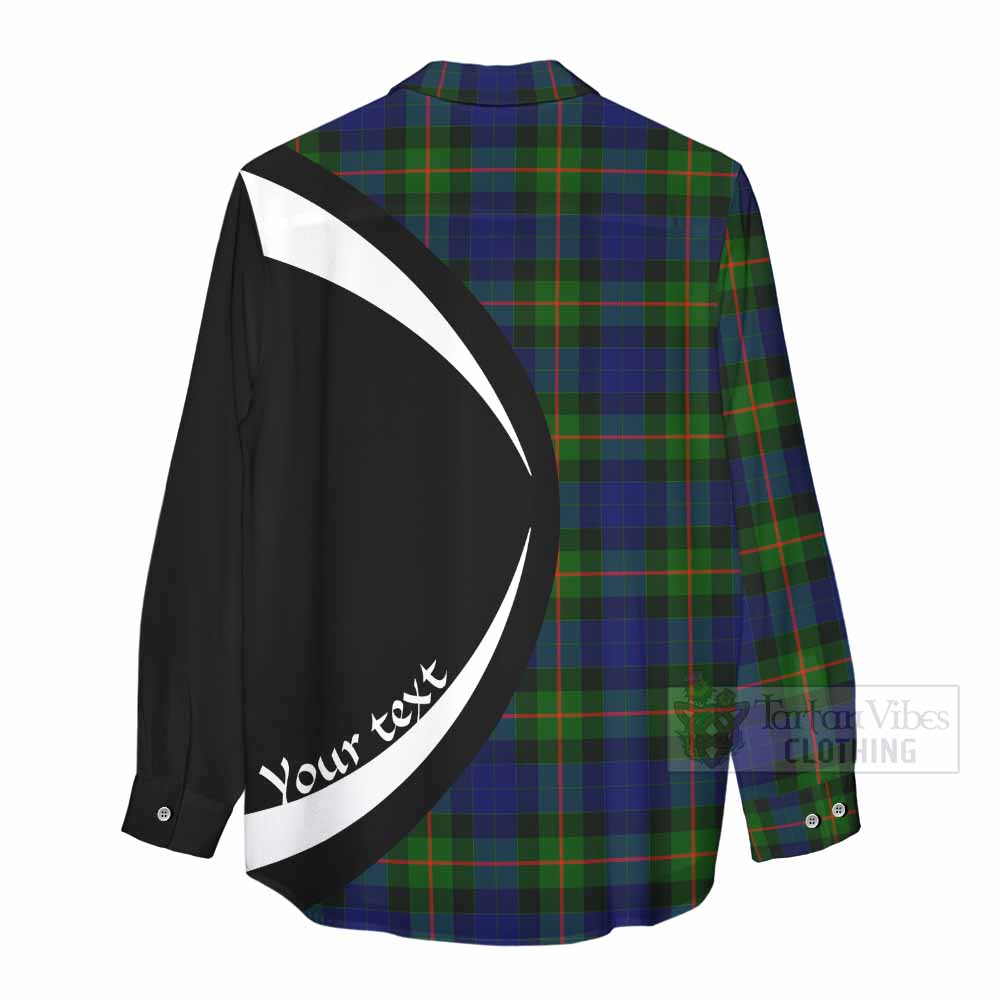 Tartan Vibes Clothing Jamieson Tartan Women's Casual Shirt with Family Crest Circle Style