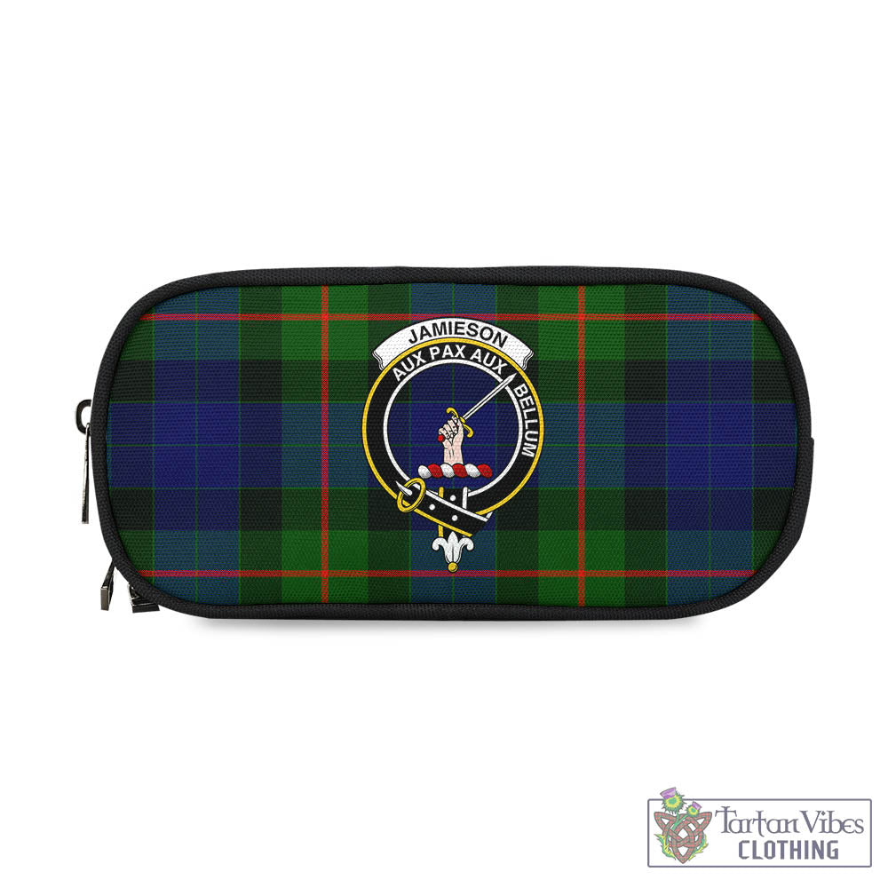 Tartan Vibes Clothing Jamieson Tartan Pen and Pencil Case with Family Crest