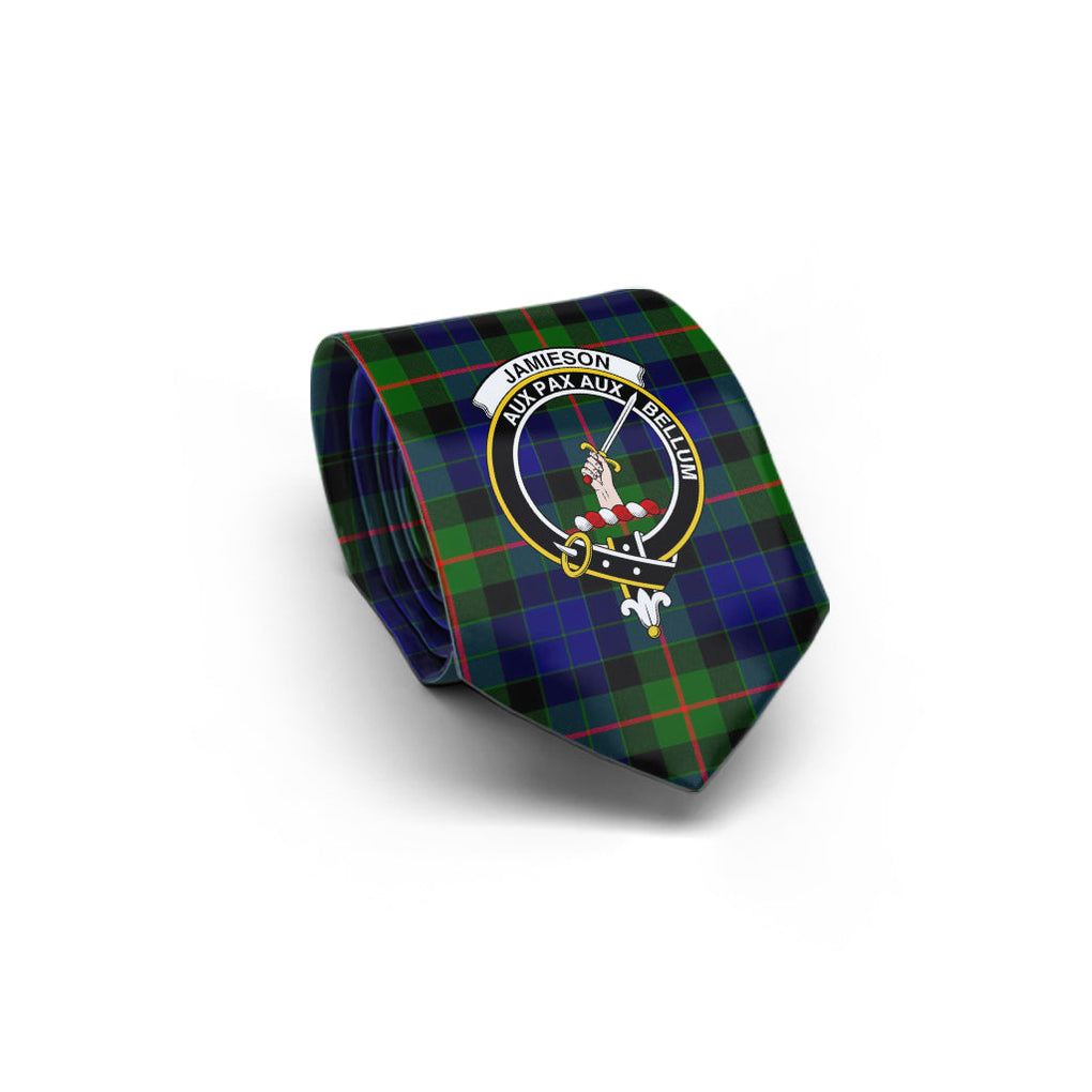 Jamieson Tartan Classic Necktie with Family Crest - Tartan Vibes Clothing