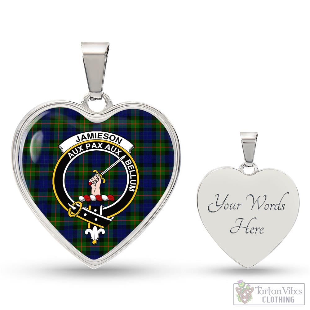 Tartan Vibes Clothing Jamieson Tartan Heart Necklace with Family Crest