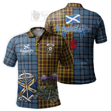 Jardine Tartan Polo Shirt Happy St. Andrew's Day Half Tartan Style