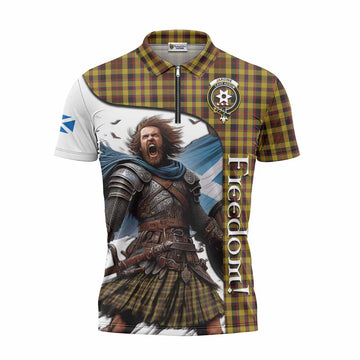 Jardine Crest Tartan Zipper Polo Shirt Inspired by the Freedom of Scottish Warrior