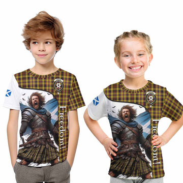 Jardine Crest Tartan Kid T-Shirt Inspired by the Freedom of Scottish Warrior