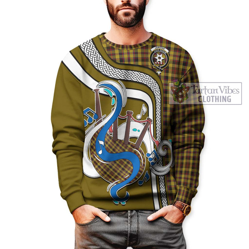 Tartan Vibes Clothing Jardine Tartan Sweatshirt with Epic Bagpipe Style