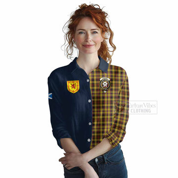 Jardine Tartan Women's Casual Shirt Alba with Scottish Lion Royal Arm Half Style