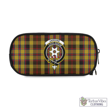 Jardine Tartan Pen and Pencil Case with Family Crest