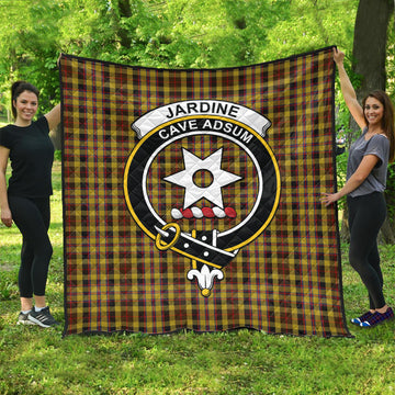 Jardine Tartan Quilt with Family Crest