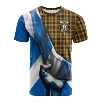 Jardine Tartan Cotton T-shirt with Family Crest Scotland Patriotic Style