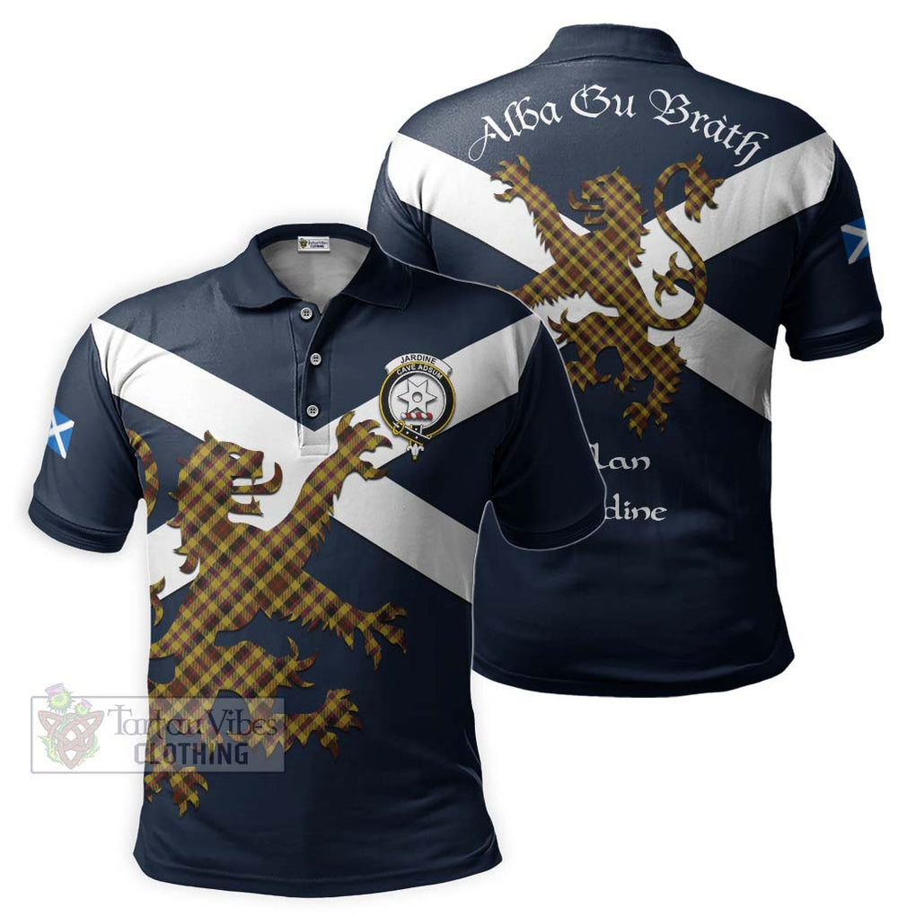 Tartan Vibes Clothing Jardine Tartan Lion Rampant Polo Shirt – Proudly Display Your Heritage with Alba Gu Brath and Clan Name