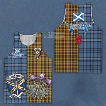 Jardine Tartan Men's Tank Top Happy St. Andrew's Day Half Tartan Style