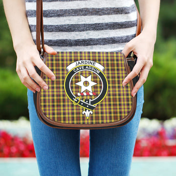 Jardine Tartan Saddle Bag with Family Crest