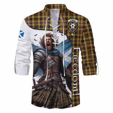 Jardine Crest Tartan Ghillie Kilt Shirt Inspired by the Freedom of Scottish Warrior