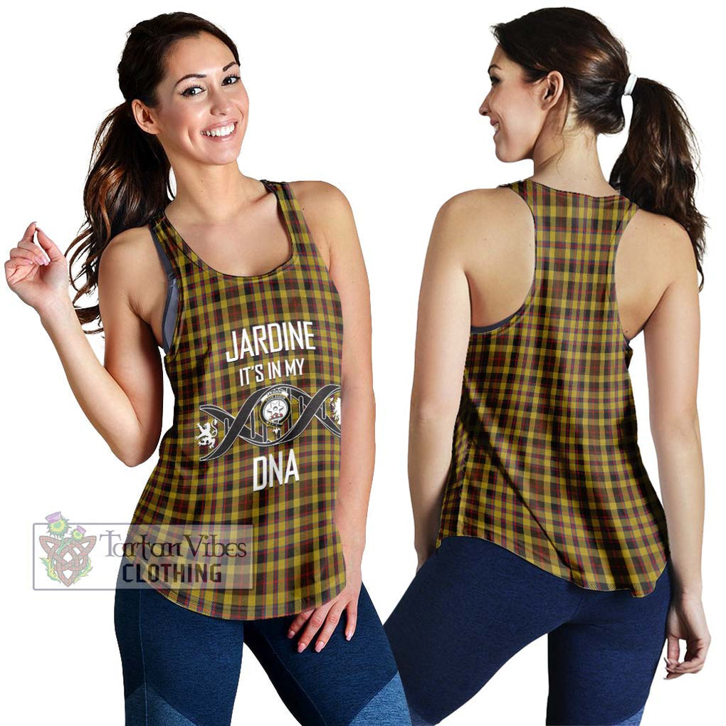 Jardine Tartan Women's Racerback Tanks with Family Crest DNA In Me Style 4XL - Tartanvibesclothing Shop