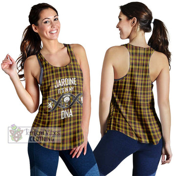 Jardine Tartan Women's Racerback Tanks with Family Crest DNA In Me Style