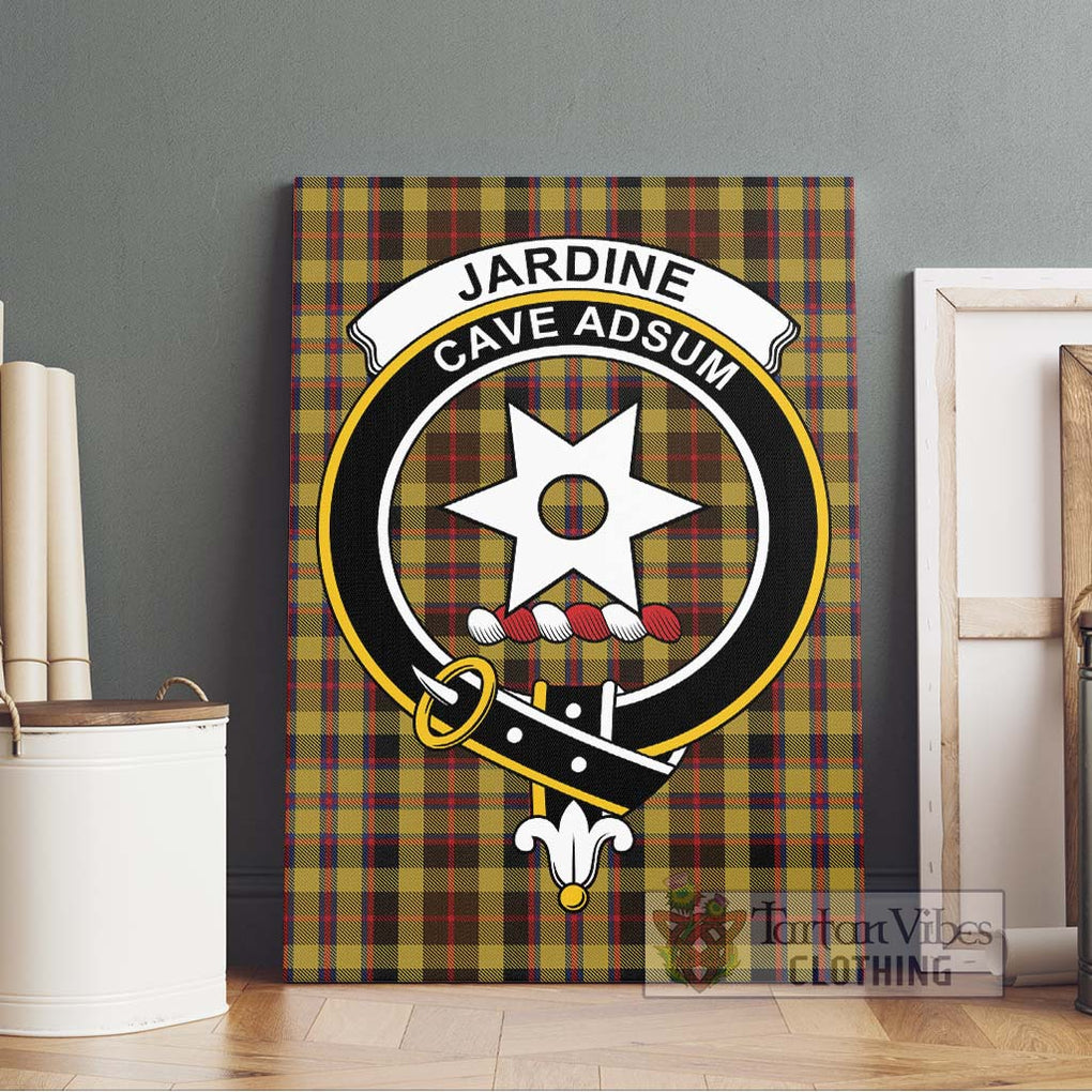 Jardine Tartan Canvas Print Wall Art with Family Crest Without Frame - Tartan Vibes Clothing