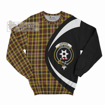 Jardine Tartan Sweatshirt with Family Crest Circle Style