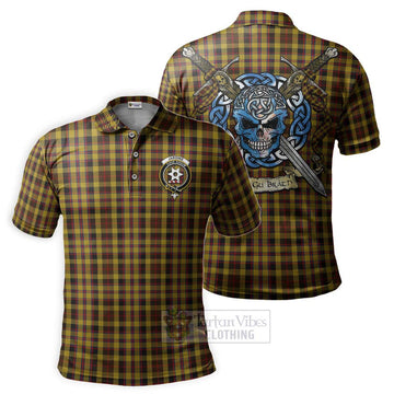 Jardine Tartan Polo Shirt with Family Crest Celtic Skull Style