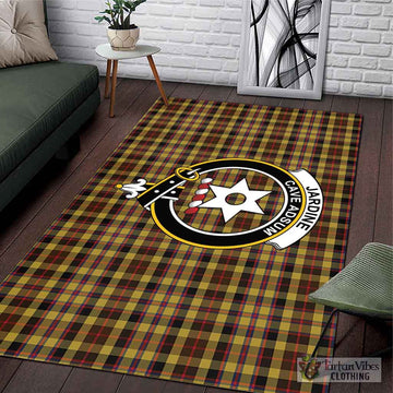 Jardine Tartan Area Rug with Family Crest