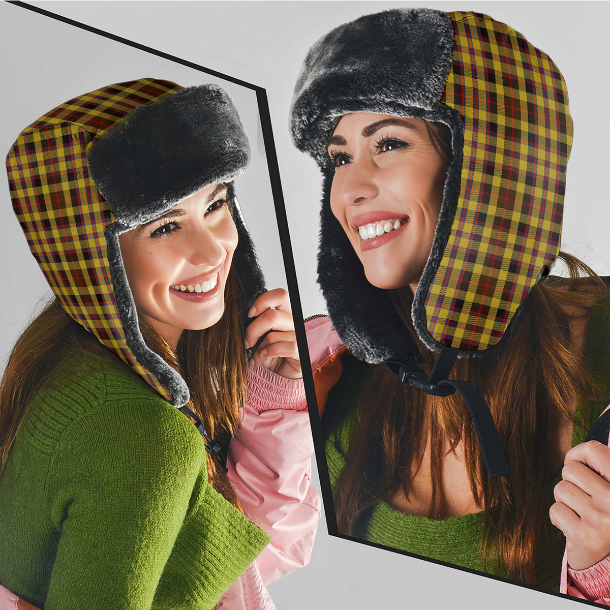 Jardine Tartan Winter Trapper Hat Winter Trapper Hat Universal Fit Circumference 22.8in (58cm) - Tartan Vibes Clothing