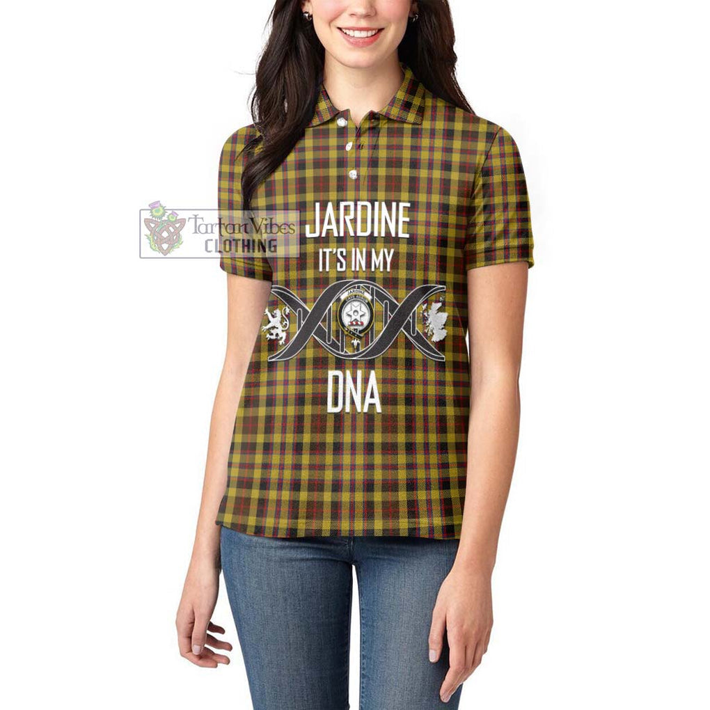 Jardine Tartan Women's Polo Shirt with Family Crest DNA In Me Style Women - Tartanvibesclothing Shop