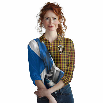 Jardine Tartan Women's Casual Shirt with Family Crest Scotland Patriotic Style