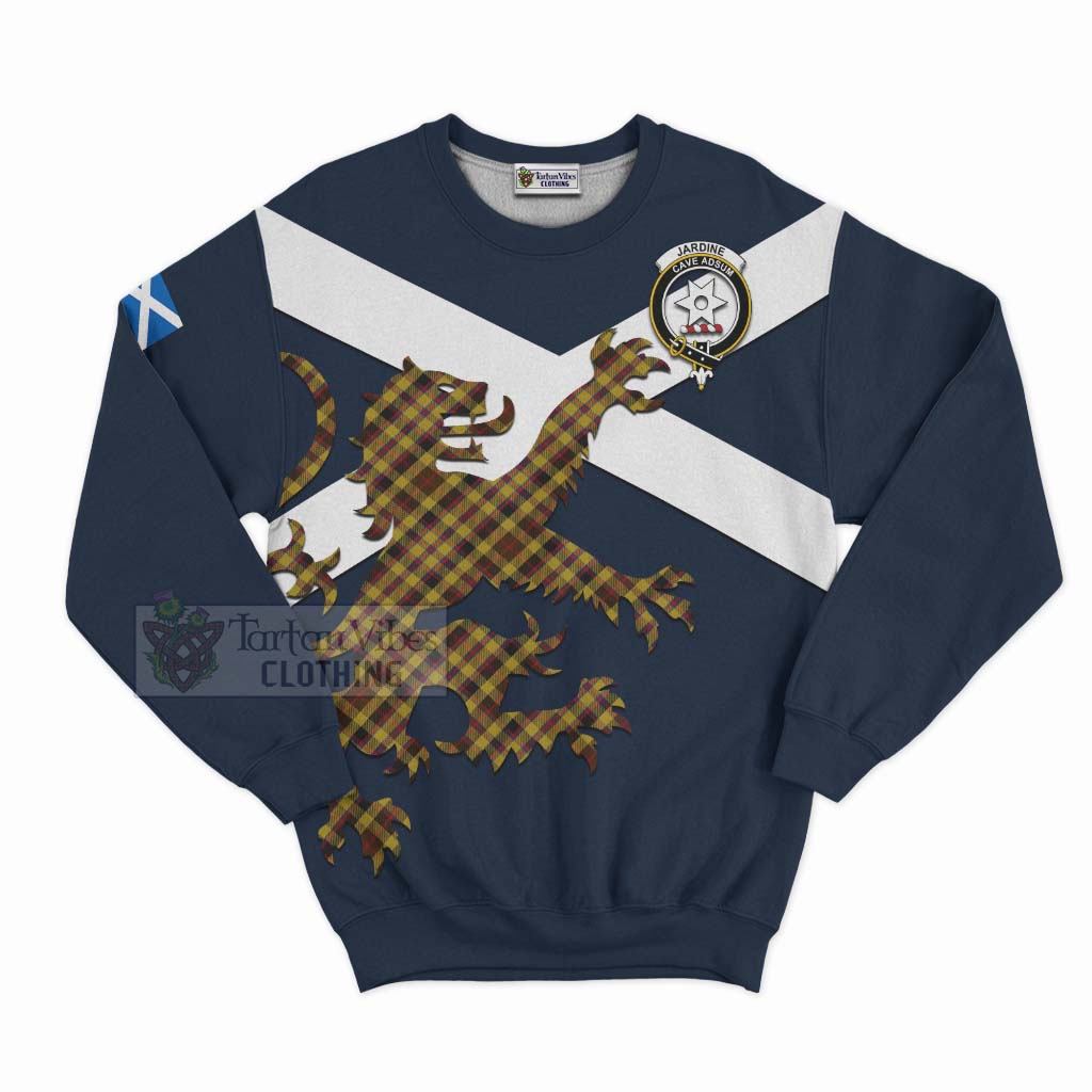 Tartan Vibes Clothing Jardine Tartan Lion Rampant Sweatshirt – Proudly Display Your Heritage with Alba Gu Brath and Clan Name