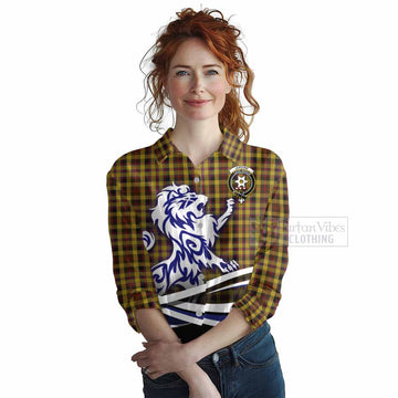 Jardine Tartan Women's Casual Shirt with Alba Gu Brath Regal Lion Emblem