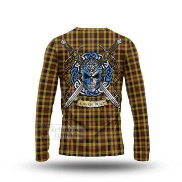 Jardine Tartan Long Sleeve T-Shirt with Family Crest Celtic Skull Style