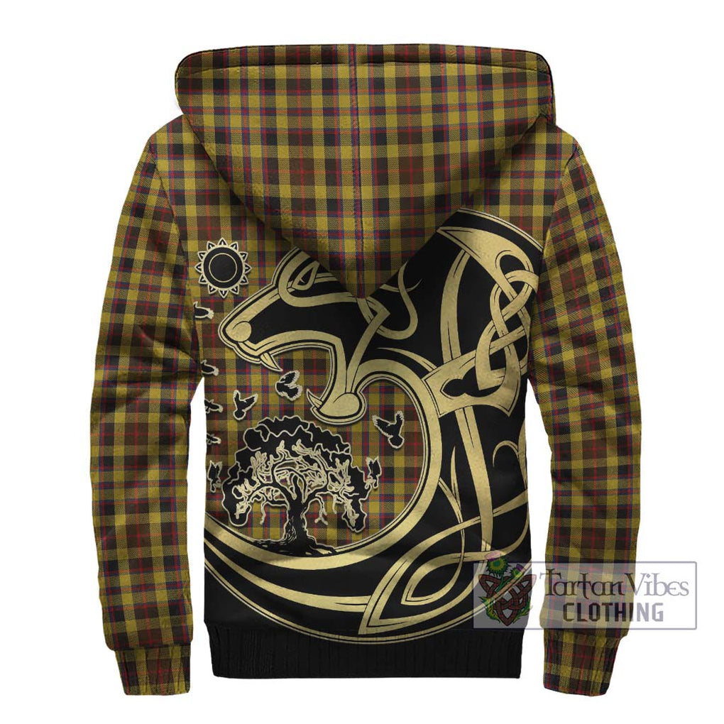 Jardine Tartan Sherpa Hoodie with Family Crest Celtic Wolf Style - Tartan Vibes Clothing