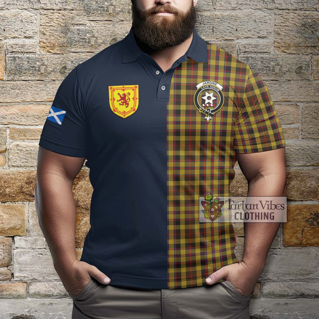 Tartan Vibes Clothing Jardine Tartan Polo Shirt with Scottish Lion Royal Arm Half Style