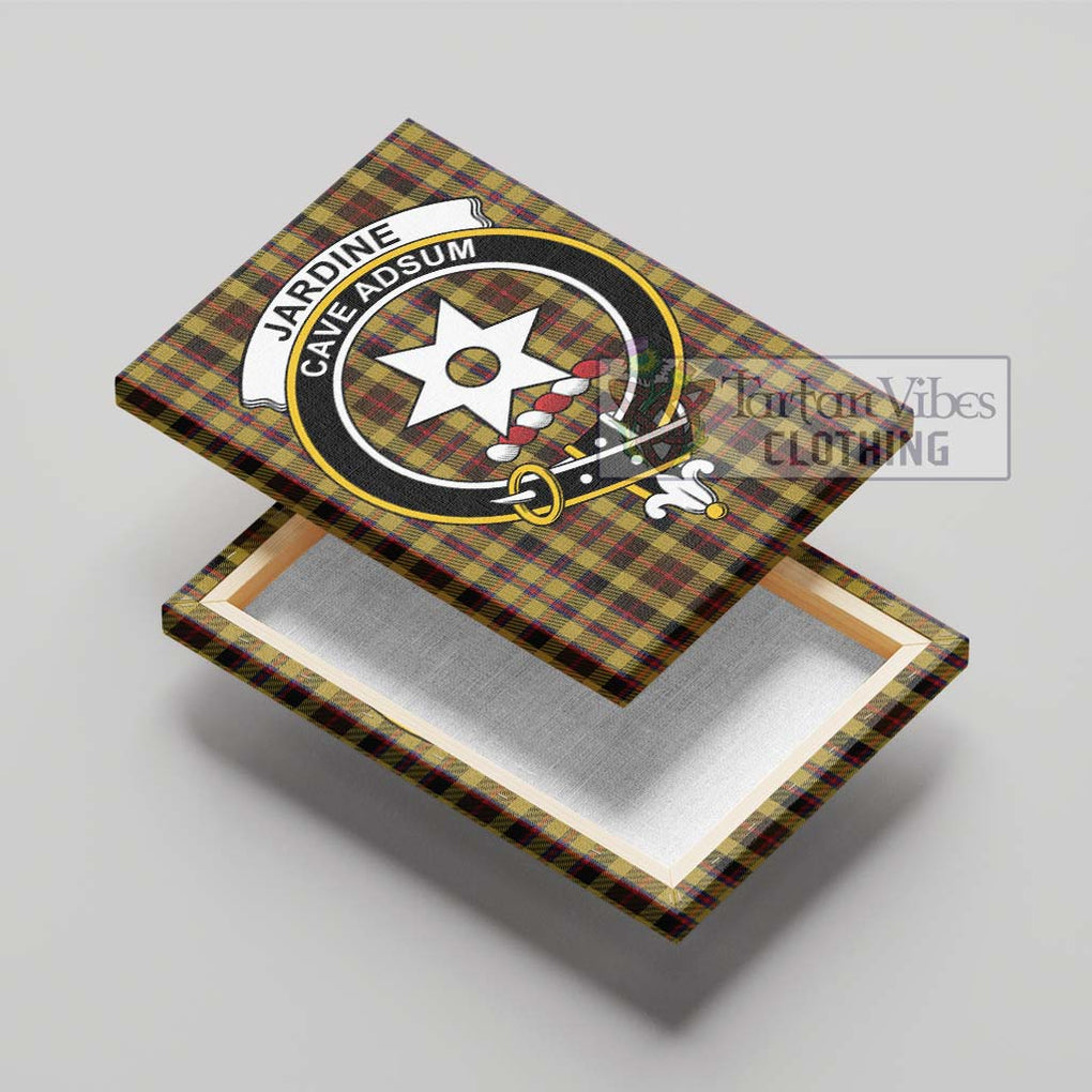 Jardine Tartan Canvas Print Wall Art with Family Crest - Tartan Vibes Clothing