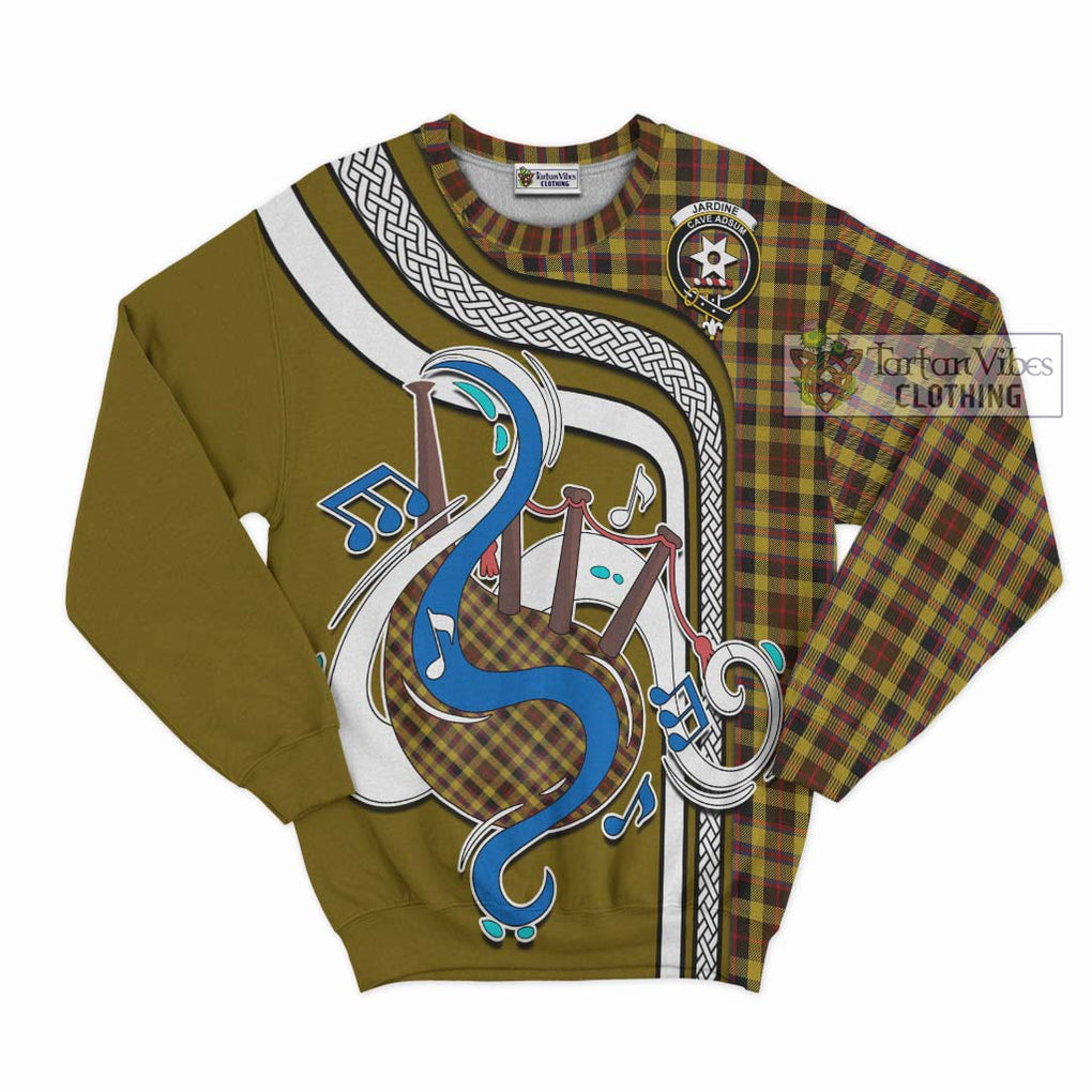 Tartan Vibes Clothing Jardine Tartan Sweatshirt with Epic Bagpipe Style