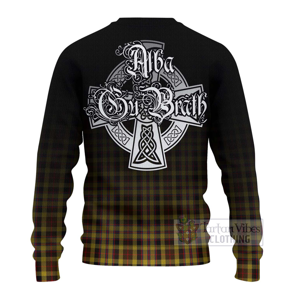 Tartan Vibes Clothing Jardine Tartan Knitted Sweater Featuring Alba Gu Brath Family Crest Celtic Inspired