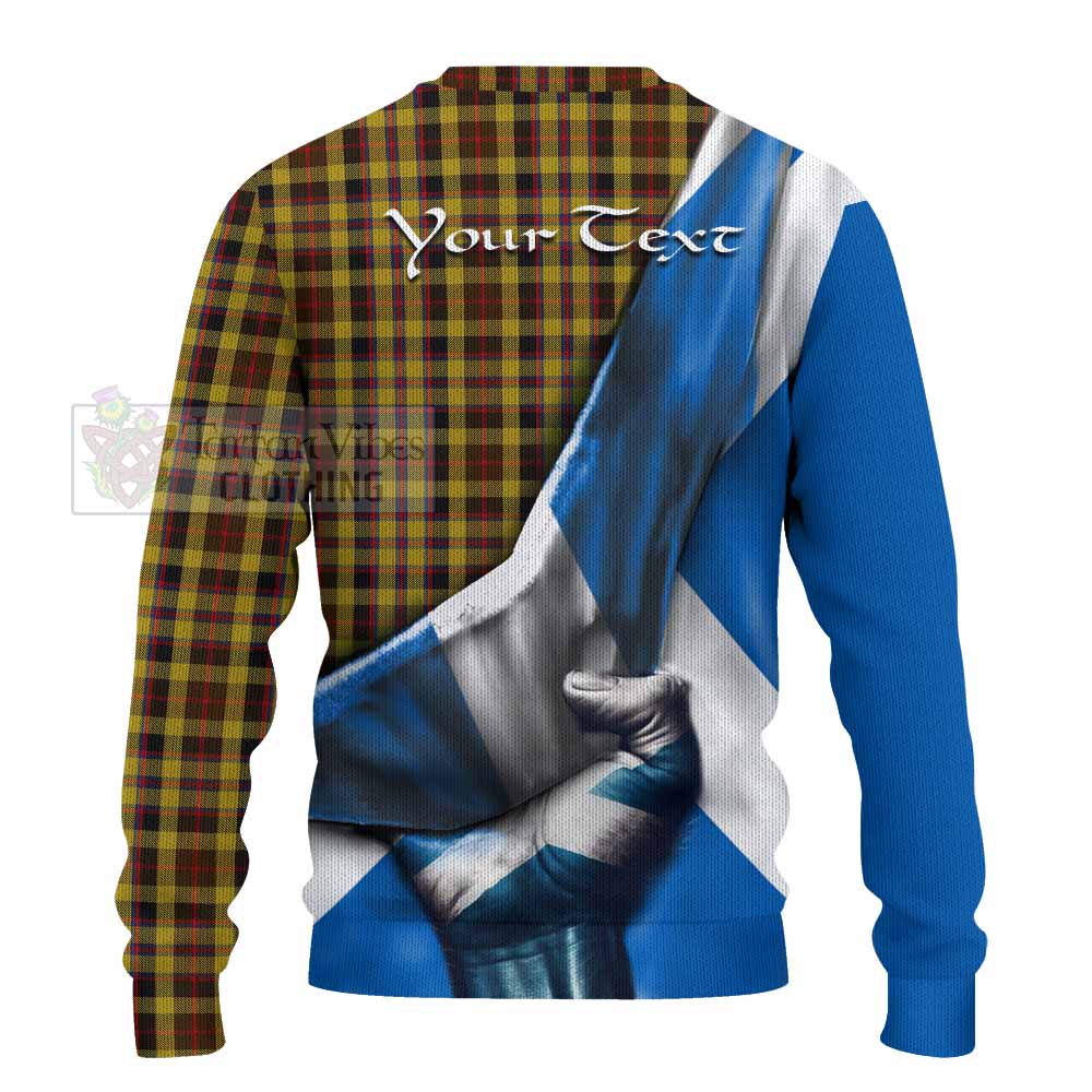 Tartan Vibes Clothing Jardine Tartan Knitted Sweater with Family Crest Scotland Patriotic Style