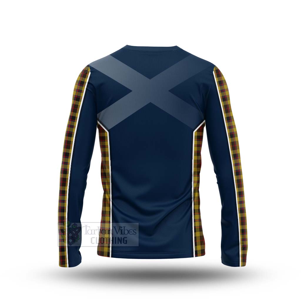 Tartan Vibes Clothing Jardine Tartan Long Sleeve T-Shirt with Family Crest and Scottish Thistle Vibes Sport Style