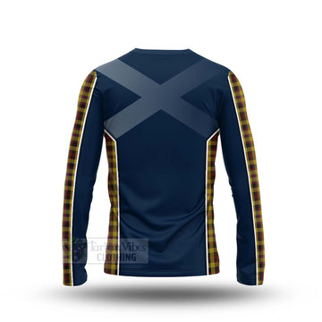 Jardine Tartan Long Sleeve T-Shirt with Family Crest and Scottish Thistle Vibes Sport Style