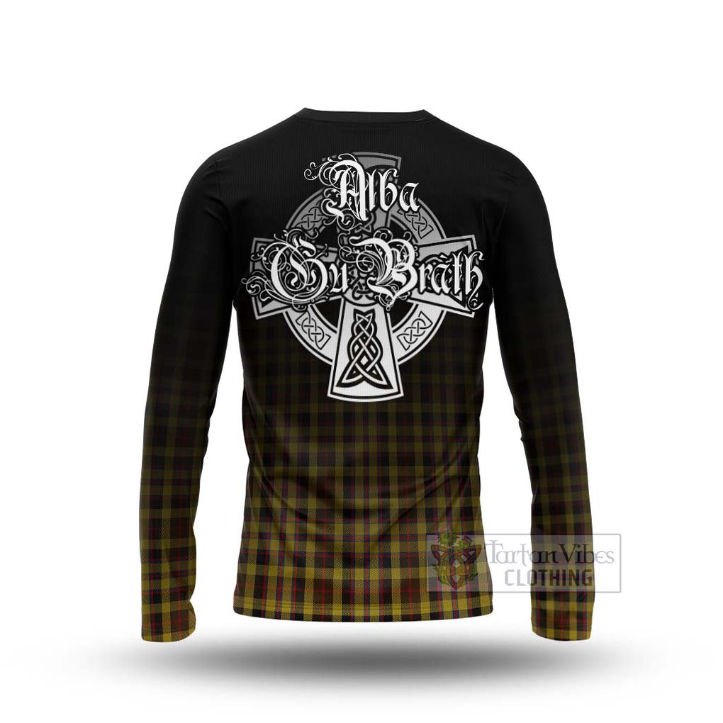 Tartan Vibes Clothing Jardine Tartan Long Sleeve T-Shirt Featuring Alba Gu Brath Family Crest Celtic Inspired