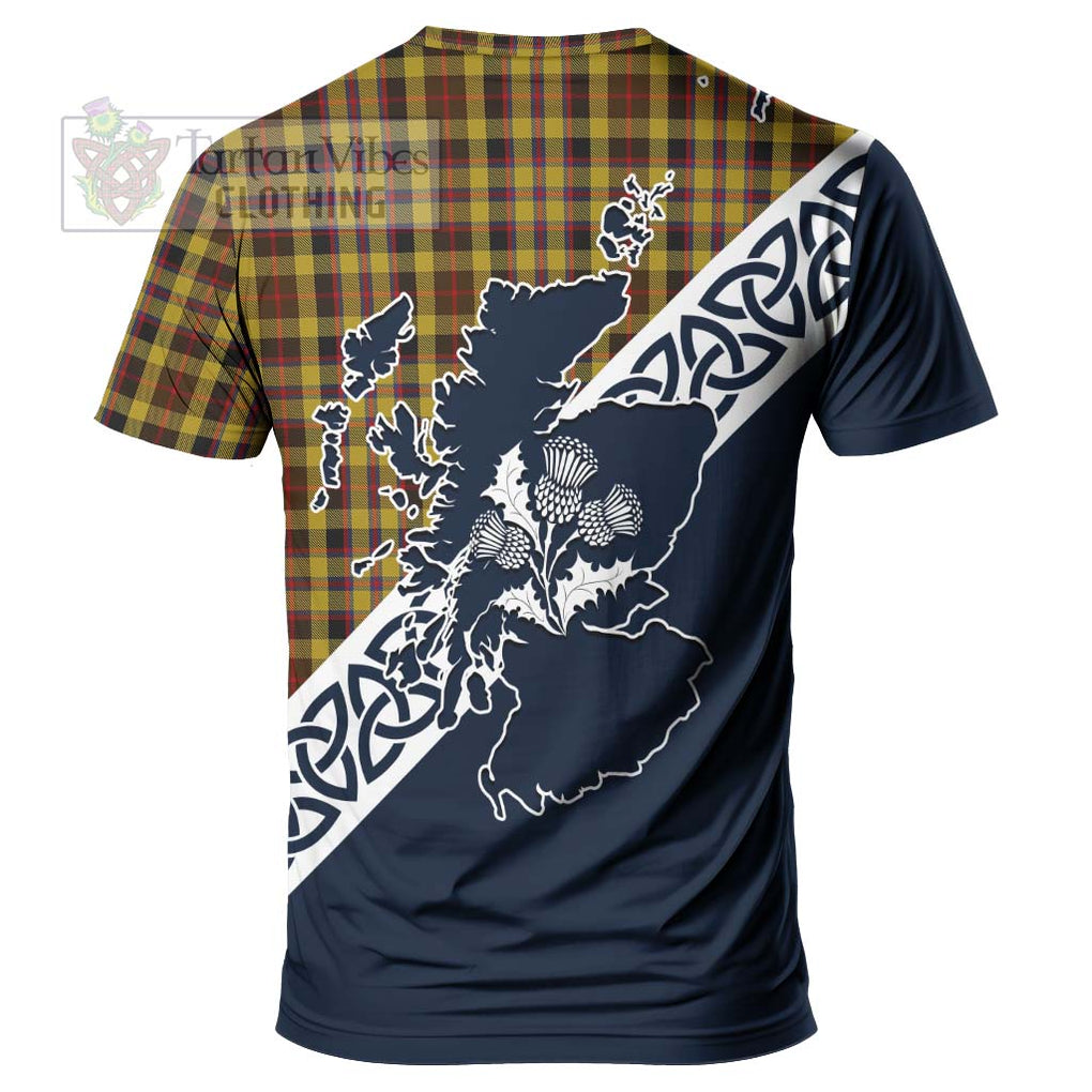 Jardine Tartan T-Shirt Featuring Thistle and Scotland Map